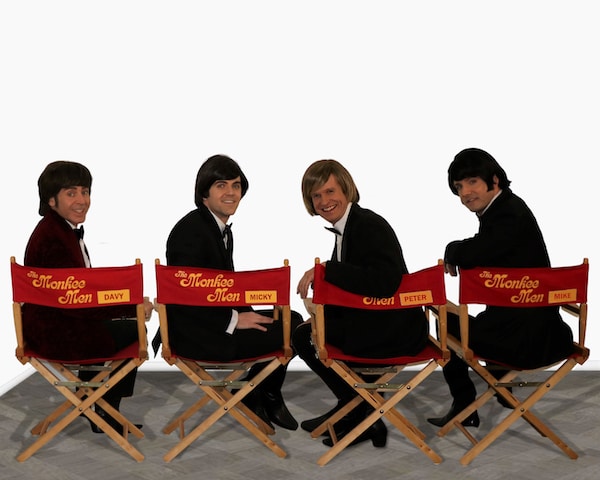 The Monkee Men L-R Frankee Mendonca as Davy Joshua Jones as Micky Dolenz Jon Fickes as Peter Tork Doug Couture as Mike Nesmith (002)